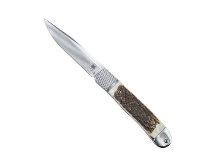 CobraTec Knives Trapper Hidden Release Folding Knife Drop Point - Innovative Hidden Release Mechanism, Ideal for EDC and Collectors - CTTHRSTG