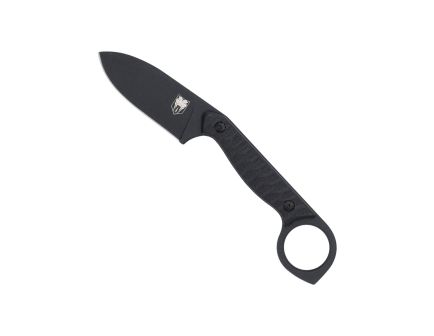 CobraTec Knives Wolfteeth EDC Fixed Knife Drop Point Black - Sharp Drop Point Blade, Designed for Everyday Carry and Outdoor Activities - CTWLTBLK