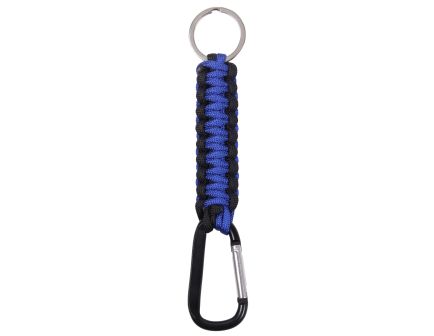 Rothco Thin Blue Line Paracord Keychain With Carabiner