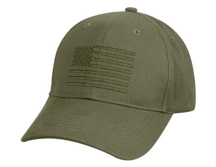 Rothco U.S. Flag Low Profile Cap - Olive Drab