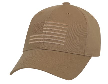 Rothco U.S. Flag Low Profile Cap - Coyote Brown