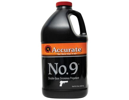 Accurate Powder No. 9 .357 Sig/.41 Rem Mag/.44 Rem Mag/10mm/.500 S&W Smokeless Pistol Powder, 8 lb