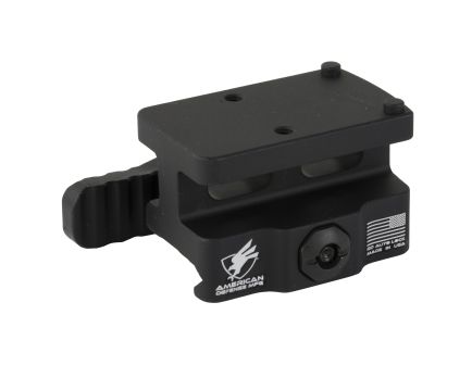 American Defense QD Mount, AD-RMR, fits Trijicon RMR, Lightweight, Co-Witness Height, Black
