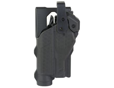 Rapid Force Right Hand Duty Holster for Glock 17 w/ Light, Black - RFS0601RBB11D