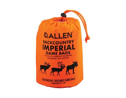 Allen Backcountry Elk Quarters/Boned-Out Moose Game Bag Set, Blaze Orange/White Pack of 4