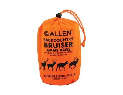 Allen Backcountry 20" x 30" Boned-Out Elk Meat Bruiser Game Bag Set, Blaze Orange/White Pack of 4
