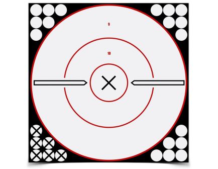 Birchwood Casey Shoot-N-C 12" White and Black X-Bull's Eye, 5 Targets - 34019