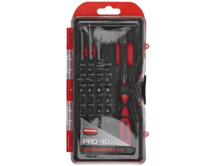 Birchwood Casey Deluxe Screwdriver Set, 84 Piece Kit, Red Handle