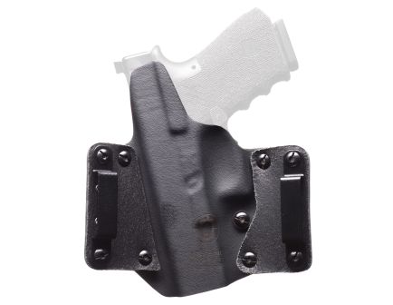 Black Point Tactical Leather Wing OWB Right Hand Holster for S&W Shield Plus, Black - 158489