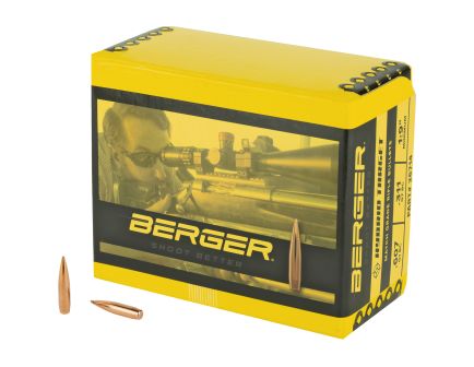 Berger Bullets Hybrid Target, .264 Diameter, 6.5mm, 140gr, Boat Tail Hollow Point, 500 Count