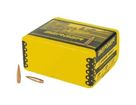 Berger Hybrid Target 30 Caliber 215 Grain HP Boat Tail Reloading Bullets, 250 Count - 30729