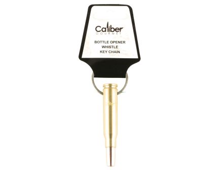 Caliber Gourmet Bottle Opener and Whistle Keychain Display, Gold