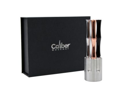 Caliber Gourmet 3-Piece Pen/Revolver Cylinder Gift Set, Black/Silver/Rose Gold