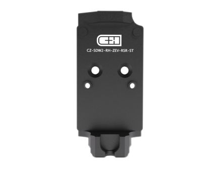 C&H Precision Optic Plate - CZ SHDW 2 OR TO RMR W/ ZEV POSTS- CZ-SDW2-RH-ZEV-RSR-ST