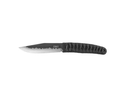CRKT NISHI 4.42" Clip Point Fixed Blade Knife, Black, Silver - 2290