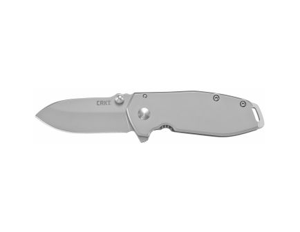 CRKT SQUID ASSISTED Silver Plain 2.37" Drop Point Knife - 2492