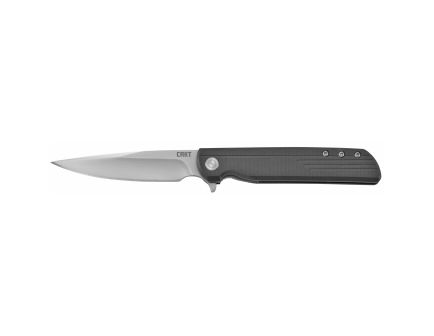CRKT LCK Silver Plain Drop Point 3.33" 3801 Satin 8Cr13MoV