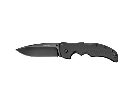 Cold Steel Recon 1, Folding Knife, S35VN with DLC Coating, Plain Edge, Spear Point, 4" Blade