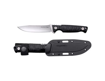 Cold Steel Razor Tek 4" Clip Point Fixed Blade Knife, Black - CSFX4RZR