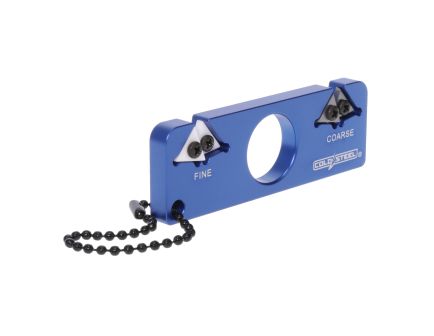 Cold Steel Dual Edge Pocket Knife Sharpener, 2.95" Overall Length, Aluminum Body, Blue