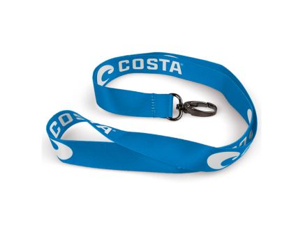 Costa Lanyard, Blue With White Logo - LY 46