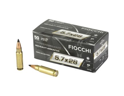 Fiocchi Hyperformance Defense 5.7x28mm 40gr. PTHP Ammo, 50rds - 57PT40