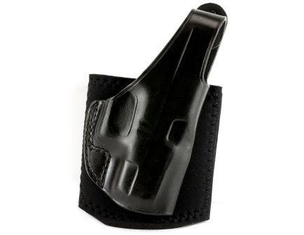 Galco Ankle Glove Ankle Holster, Fits Glock 26, Right Hand, Black Leather