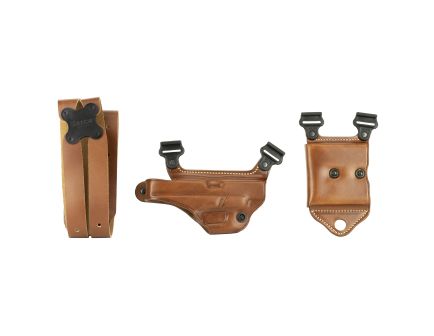 Galco Miami Classic II Shoulder Holster, Fits Glock 17/19/26, Right Hand, Tan Leather