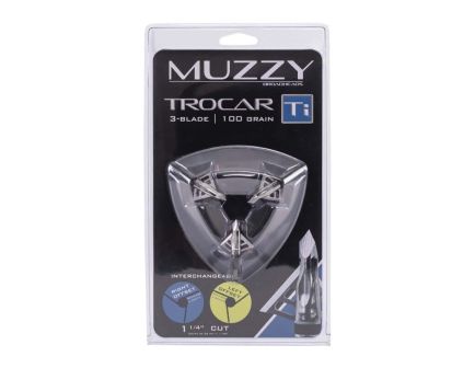 Muzzy Trocar TI 1.25"/100 gr 3-Blade Broadhead, Pack of 3