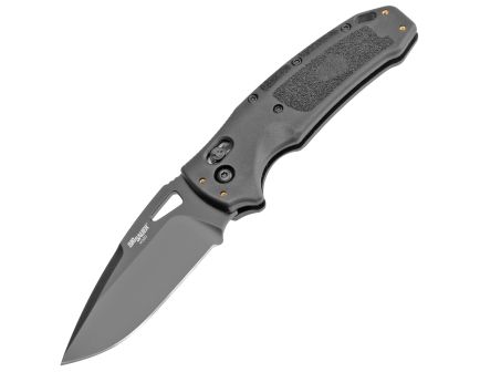 Hogue K320, Folding Knife, Black, Drop Point Blade, 3.5", Nitron