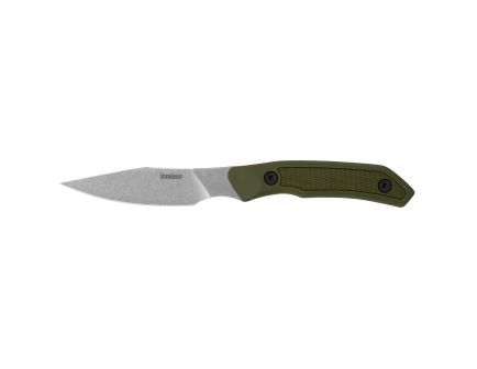Kershaw Deschutes 3.3" Clip Point Fixed Blade Knife, Silver - 1882