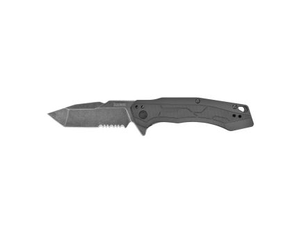 Kershaw Analyst, Folding Knife, 3.25" BlackWash Gray Blade, Black Handle