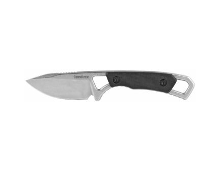 Kershaw Brace, Fixed Blade Knife, 2" Silver Blade, Stonewashed Black Handle
