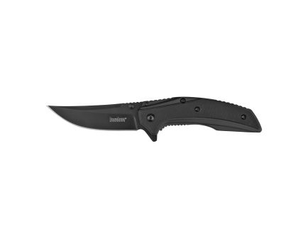 Kershaw OURIGHT-BLACK 3" Trailing Point Folding Knife, Black - 8320BLK