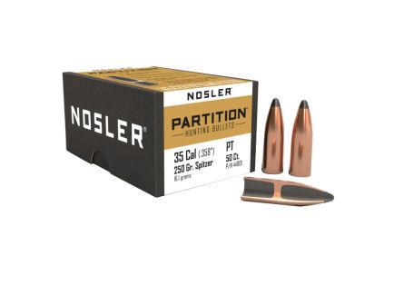 Nosler Partition .35 Cal JFB Rifle Bullet, 250 gr 0.358" 50rds
