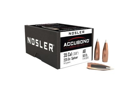 Nosler AccuBond .35 Whelen JBTPT Rifle Bullet, 225 gr 0.358" 50rds