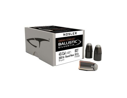 Nosler Ballistic Silvertip .45 Cal JBTFB RN Rifle Bullet, 300 gr 0.458" 50rds