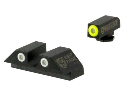 Night Fision Perfect Dot Tritium Night Sight Set, M&P Shield, "U" Notch Rear, Yellow Front - SAW-202-007-YGWG