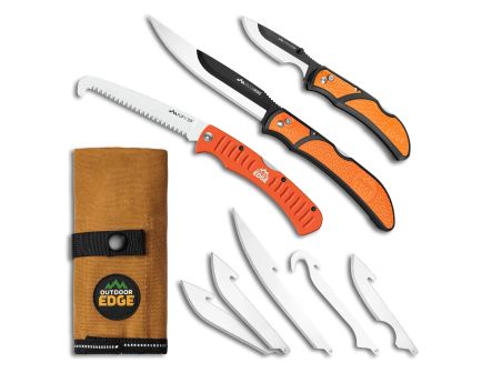 Outdoor Edge Razorguide Pak 10.8" Knife, Black - RGP1