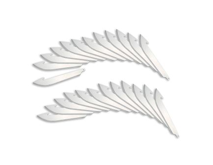 Outdoor Edge Edge Drop-Point Blades, Plain Edge, 3.5" Blades, 420J2 Stainless Steel, 24 Pack