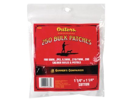 Outers .23 Cal/.28 Cal Bulk Cleaning Patch, Carton of 250