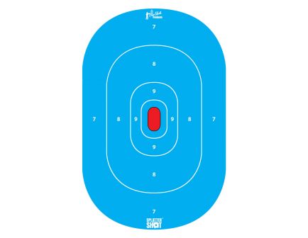 Pro Shot Splattershot 12"x18" Silhouette Heavy Paper Blue Targets, 8-Pack - SILH-INTP-BLUE-8PK