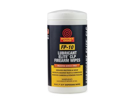 Shooter's Choice FP-10 Lubricant Elite 7" x 9" CLP Wipes, Canister of 75