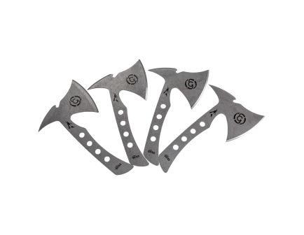 Zac Brown's Southern Grind Wasp, Set of 4 Throwing Axes, 11.5" Overall Length, Silver - SG10070001