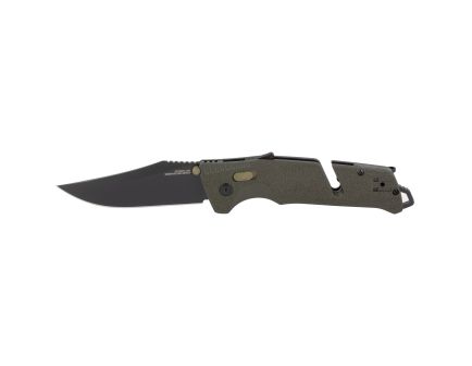 SOG Knives Trident AT 3.7" Clip Point Folding Knife, Black - SOG11120341
