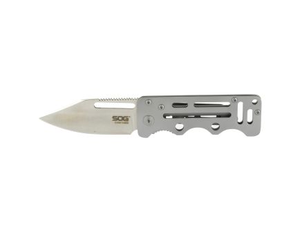 SOG Knives Cash Card 2.75" Clip Point Folding Knife, Silver - SOGEZ1CP