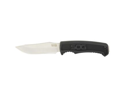 SOG Knives Field Knife 4" Clip Point Fixed Blade Knife, Silver - SOGFK1001CP