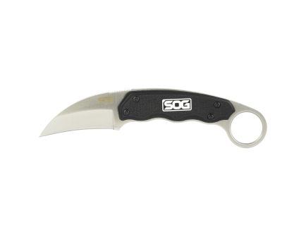 SOG Knives Gambit 2.59" Sheepsfoot Fixed Blade Knife, Silver - SOGGB1001CP