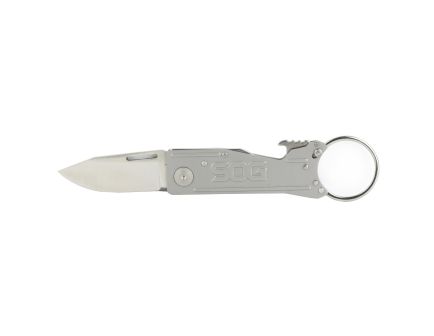 SOG Knives KeyTron 1.8" Clip Point Folding Knife, Silver - SOGKT1001CP