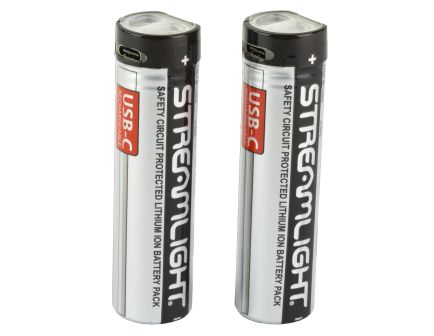 Streamlight SL-B50, USB-C Rechargeable Battery, 2 Pack, Black and Silver 22112